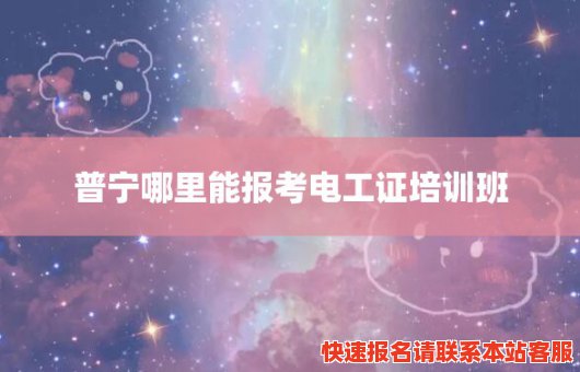 普宁哪里能报考电工证培训班(普宁哪里能报考电工证培训班呢)